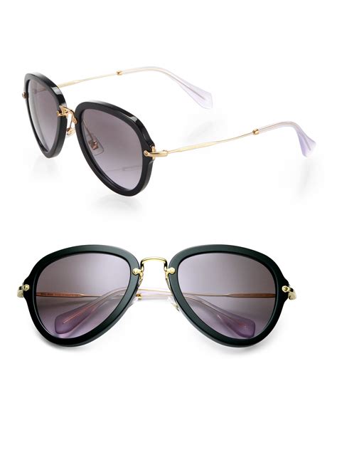 miu miu black aviator sunglasses|miu sunglasses price.